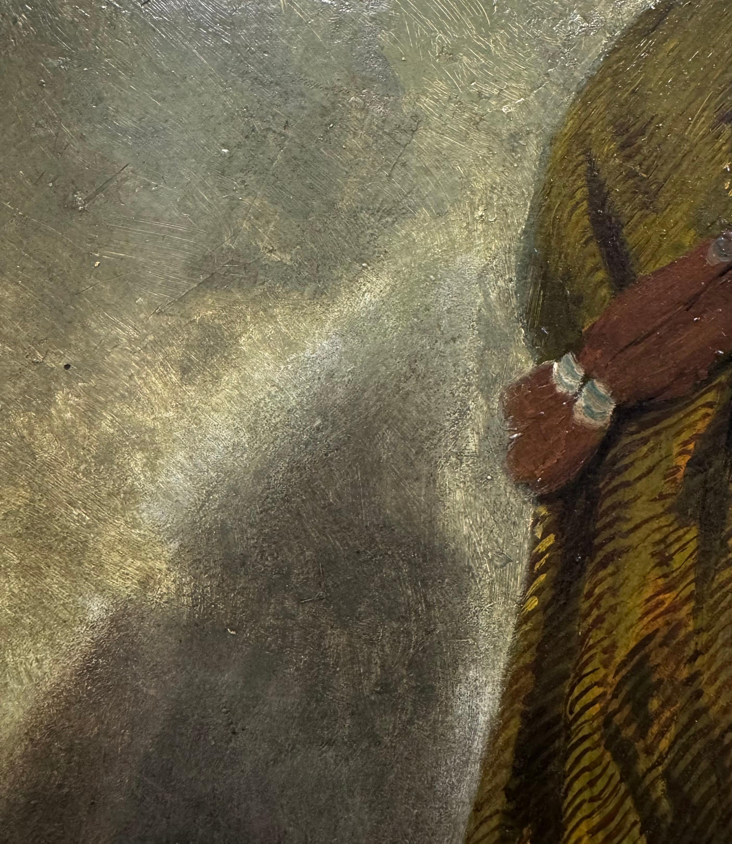 “Portrait of a North African Man, 1872” Orientalist Portrait Black Model 19th C. For Sale 1