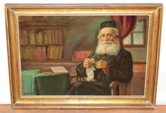 Óleo sobre lienzo - Retrato de un Rabino