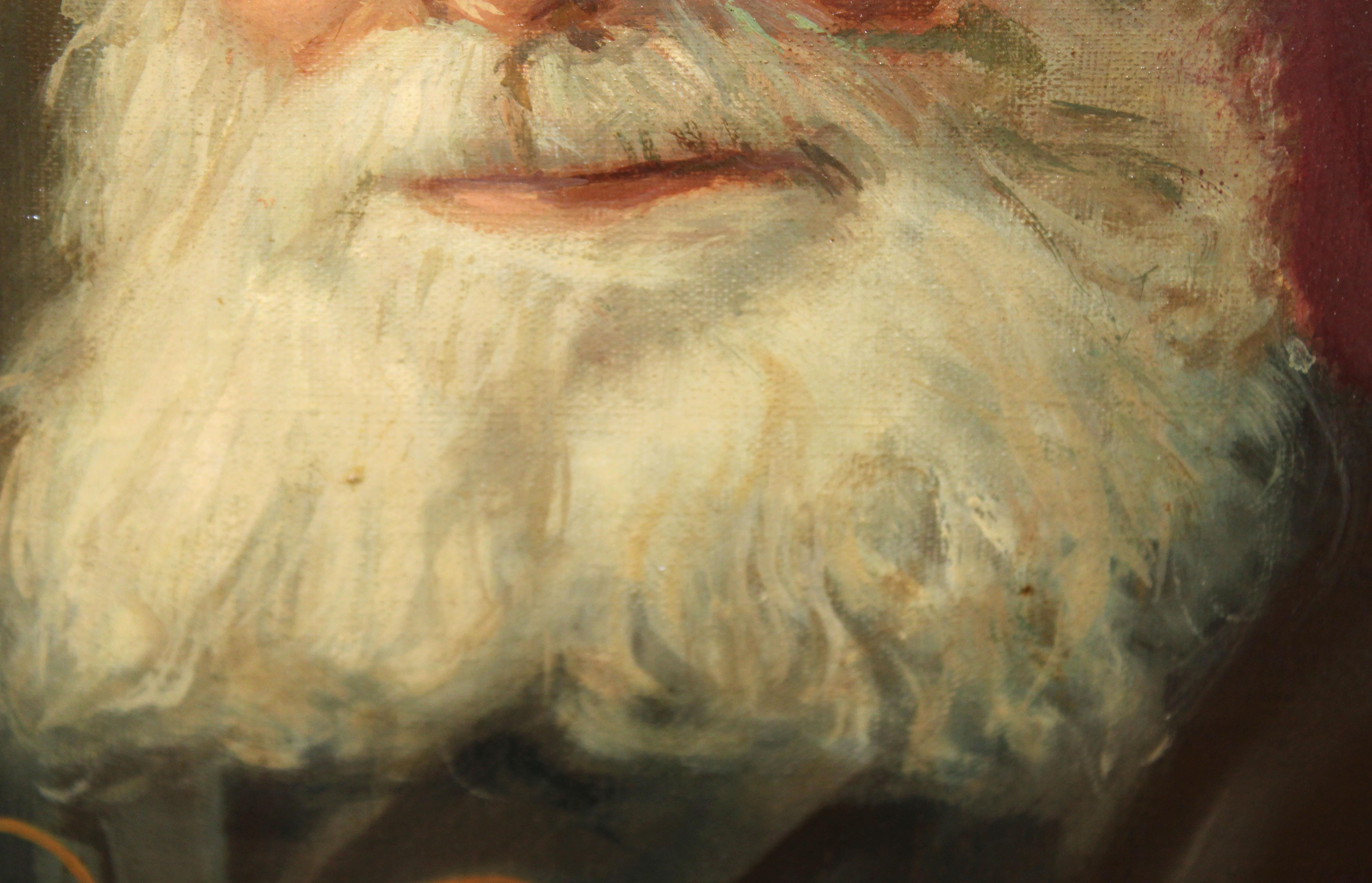 Óleo sobre lienzo - Retrato de un Rabino im Angebot 3