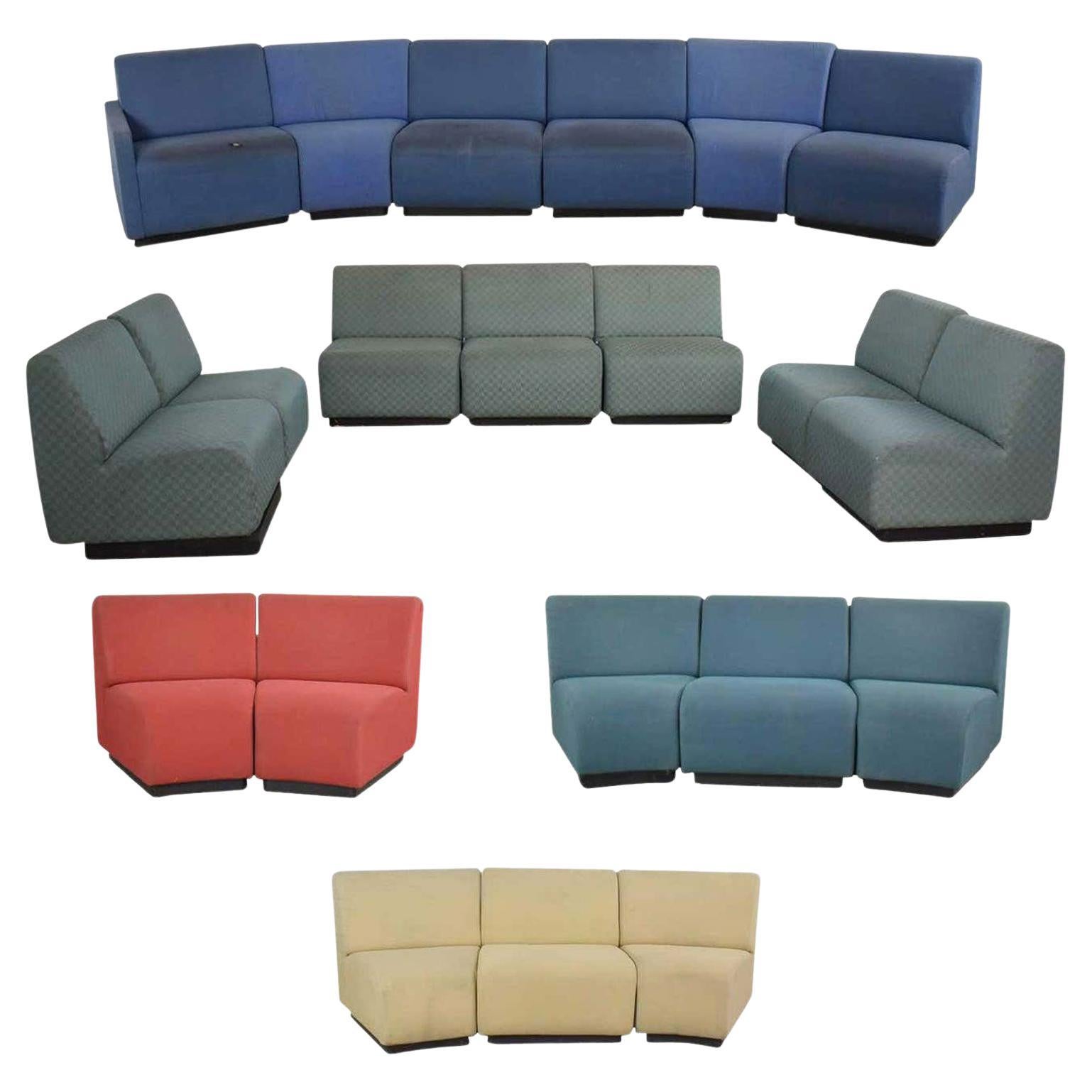 August Inc Modern Modular Sectional Sofa Straight & Wedge Pieces Style Chadwick For Sale