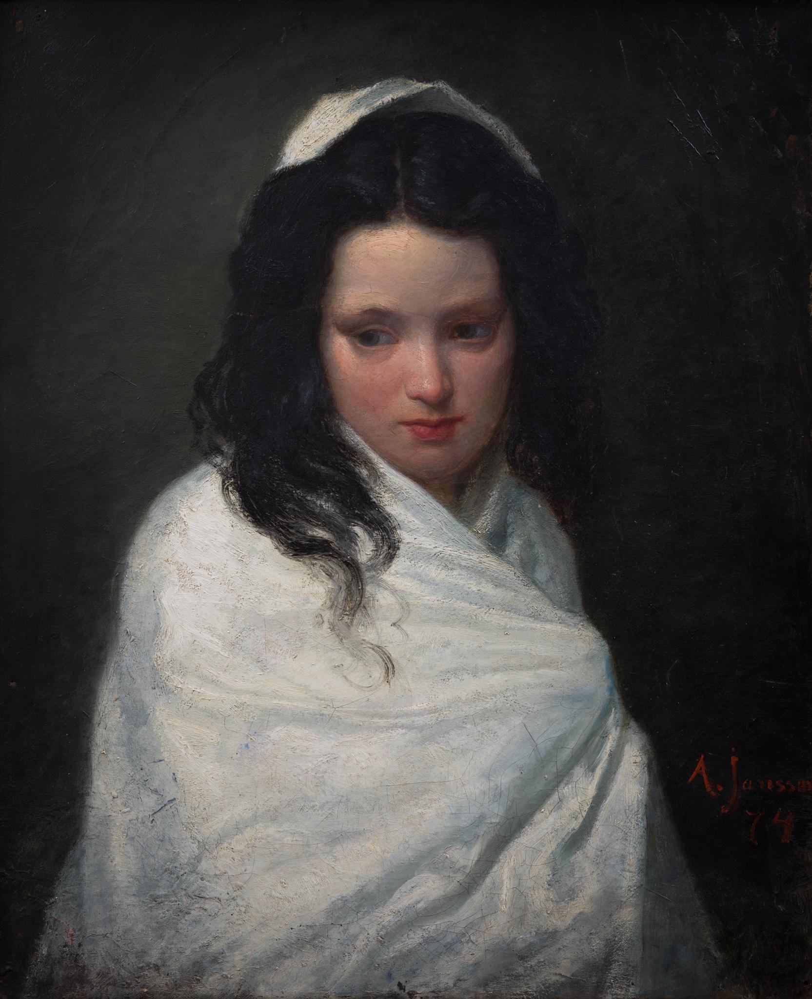 Ritratto di donna avvolta in uno scialle bianco, 1874 2