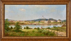 View of Åsele and the Ångermanälven River, Sweden