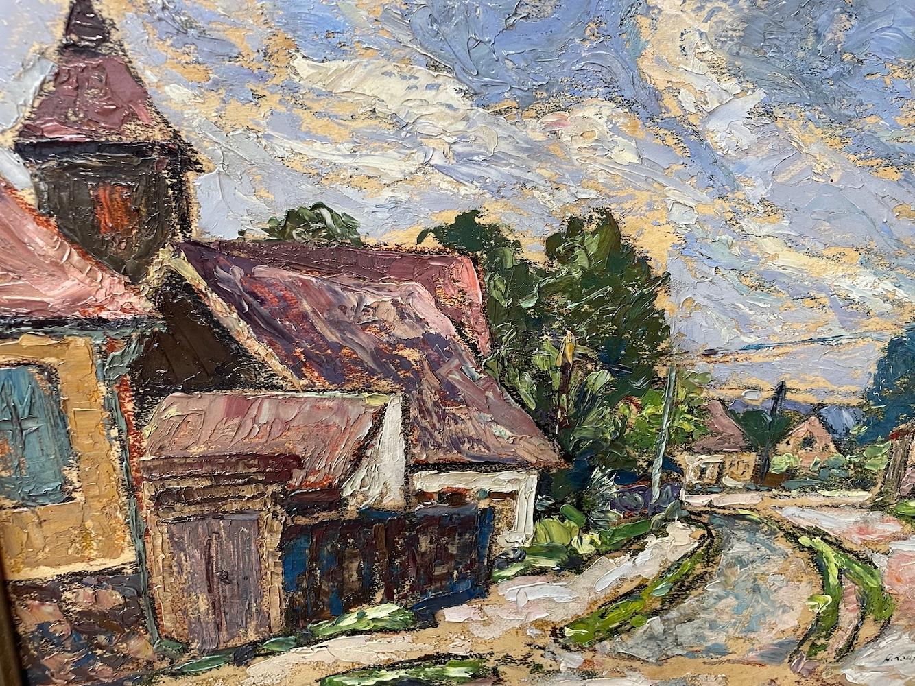 (Sin título) Dramático paisaje impresionista - Painting de August Kaufhold