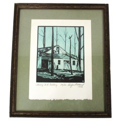 August Mead Arts & Crafts Wood Block Print " Signed and Numbered 29/30
