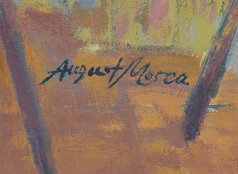 August Mosca - Antique Signed Impressionist Nude Woman Portrait Large ...
