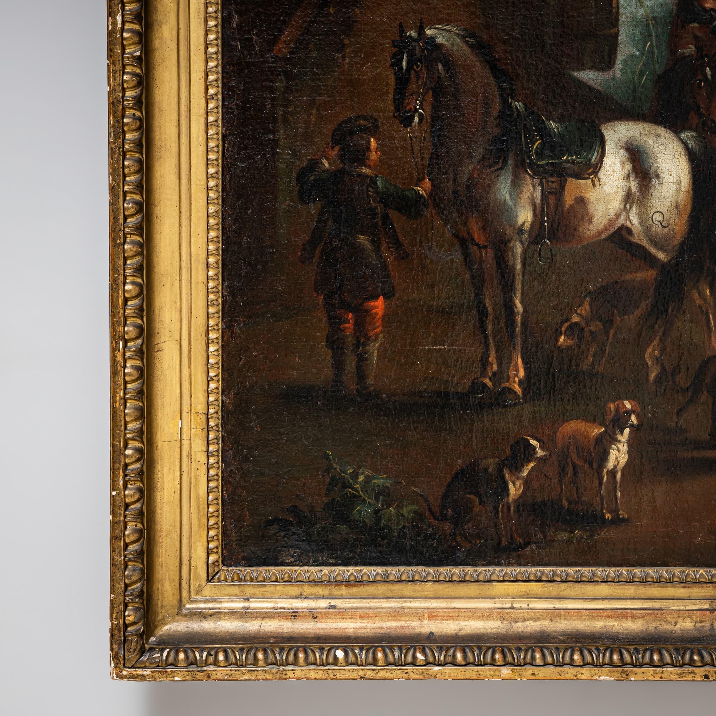 August Querfurt (zugeschrieben, 1696-1761), Jagdgesellschaft, erste Hälfte des 18. im Angebot 5
