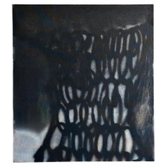 August Sandberg, "Sin título III", 2023, 70x60 cm, Acrílico y pintura en spray sobre lienzo
