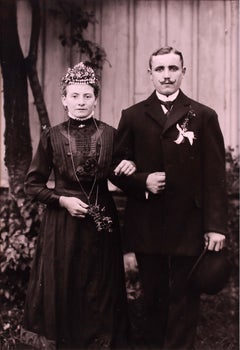 August Sander Engaged Farming Couple 1911-14 Gelatin Silver Print Photograph