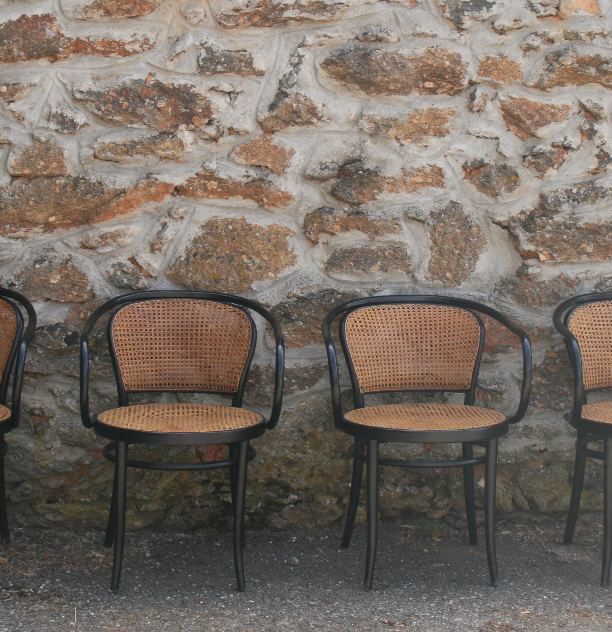 August Thonet Chairs B9 Set of 4 , Czech Republic, Early 20th Century 3