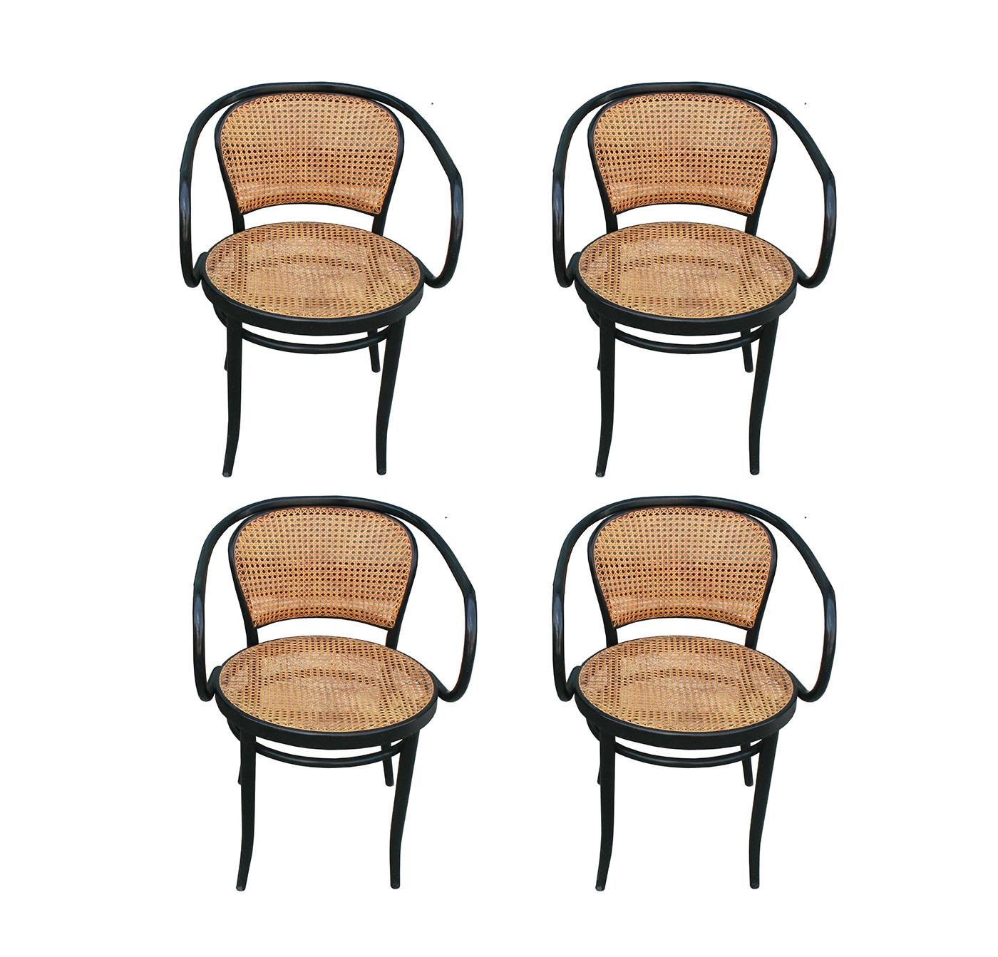 Other August Thonet Chairs B9 Set of 4 , Czech Republic, Early 20th Century