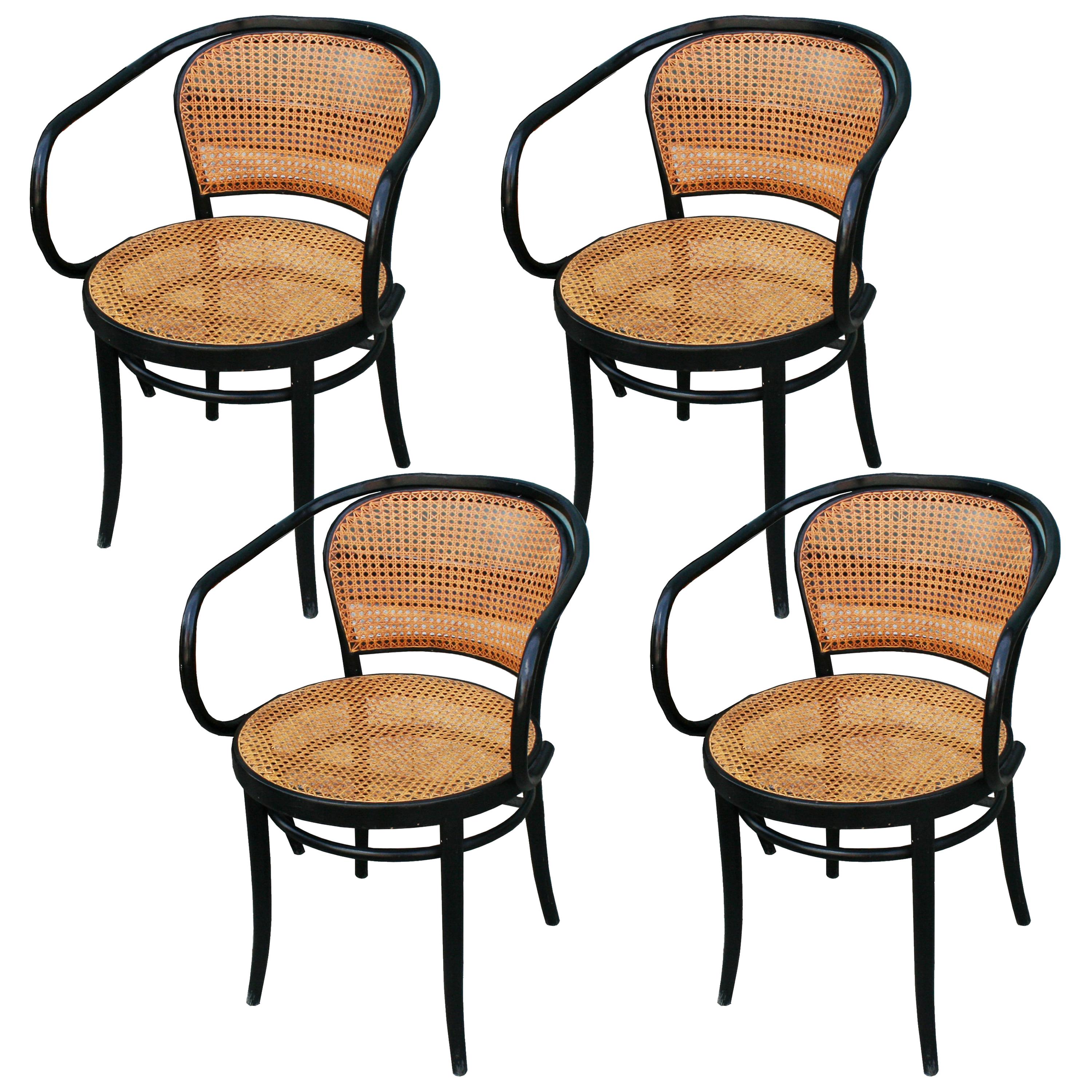 August Thonet Chairs B9 Set of 4 , Czech Republic, Early 20th Century