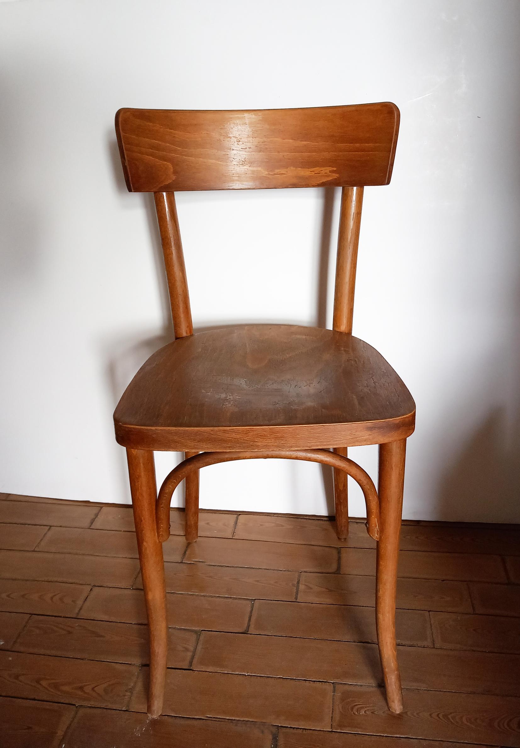 August Thonet-Stühle, 6er-Set, Tschechische Republik, 50er-Jahre, signiert Thonet (Sonstiges) im Angebot