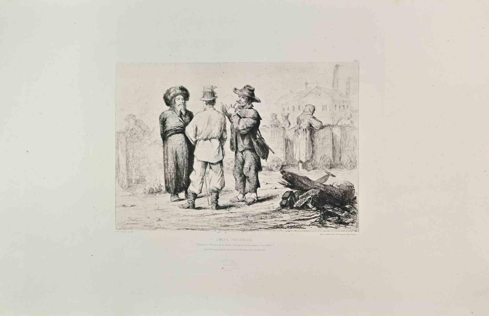 Juifs Polonais is a black and White etching realized by August von Heyden in 1863. 

Titled in the lower

Image Size: 23x32

Very good impression.

Realized for the "Société des Aquafortistes. Born on the initiative of the publisher Alfred Cadart,