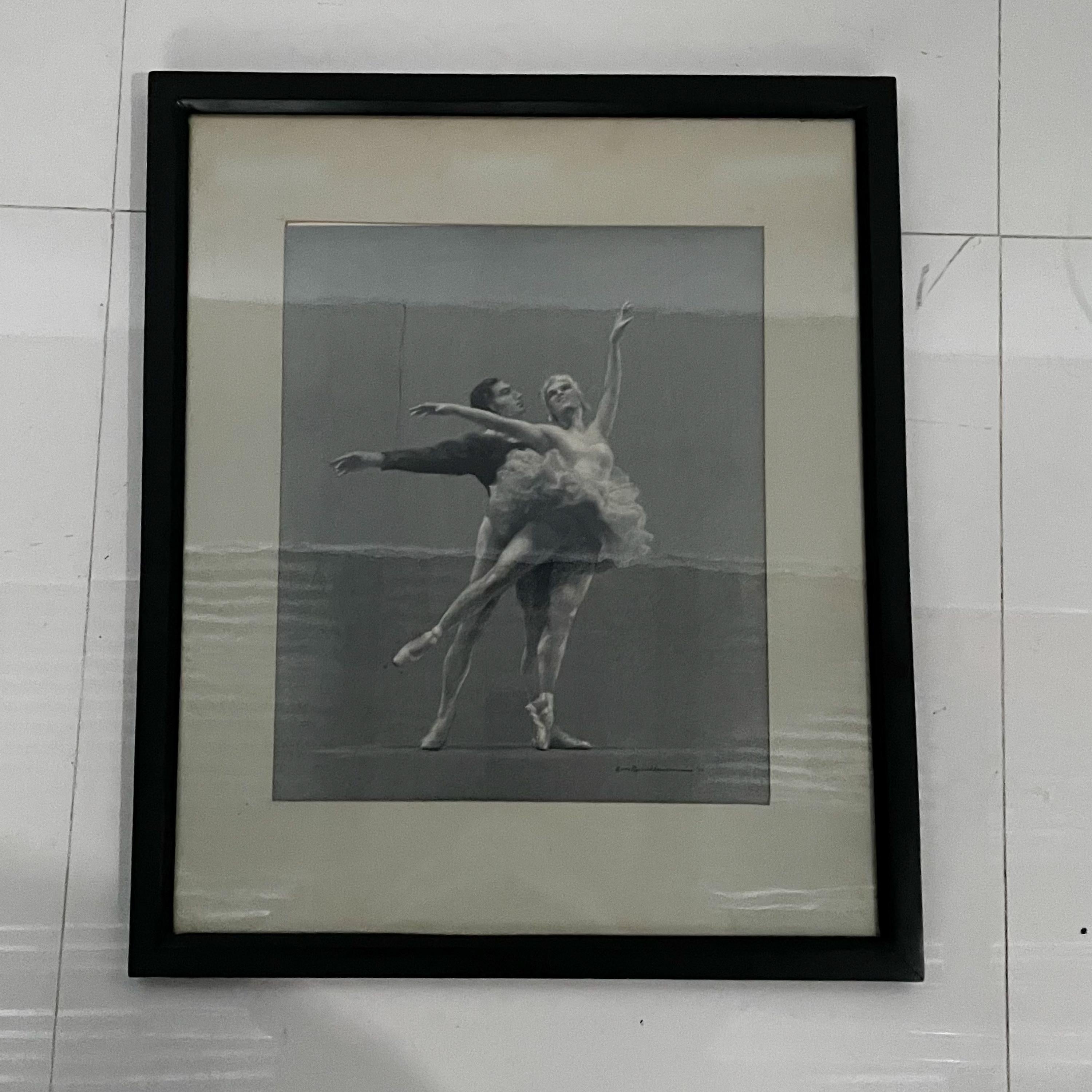 Mid-20th Century August Von Munchhausen Pastel On Paper Nutcracker Dancers Artwork