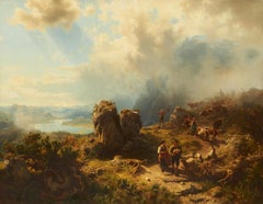 Driving cattle to the alpine pasture