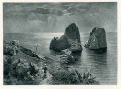Antique The Twin Rocks of Capri; I Faraglioni a Capri