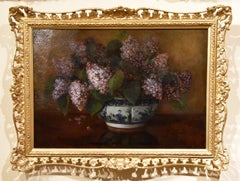 Oil Painting by Augusta M. Bowen "Lilacs"