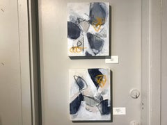 Bloomsbury I, Petite Abstract Mixed Media on Canvas Painting