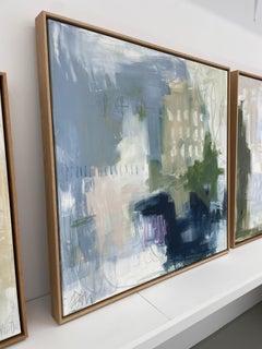 "Blue Ridge Fun", abstract oil painting on canvas