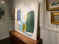 Dancing in the Moonlight, Augusta Wilson Large Abstract Oil on Canvas Painting