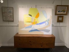 Lemons in Inherited Bowl, Augusta Wilson, Large Abstract Oil on Canvas Painting