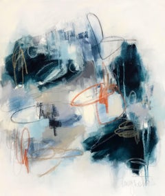 Piana II by Augusta Wilson, Vertical Abstract Painting on Canvas
