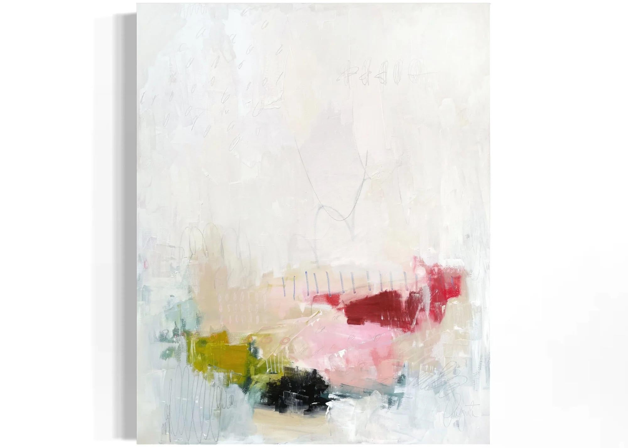 Augusta Wilson Abstract Painting - "This Must Be The Place, " Abstract Oil Painting on Canvas