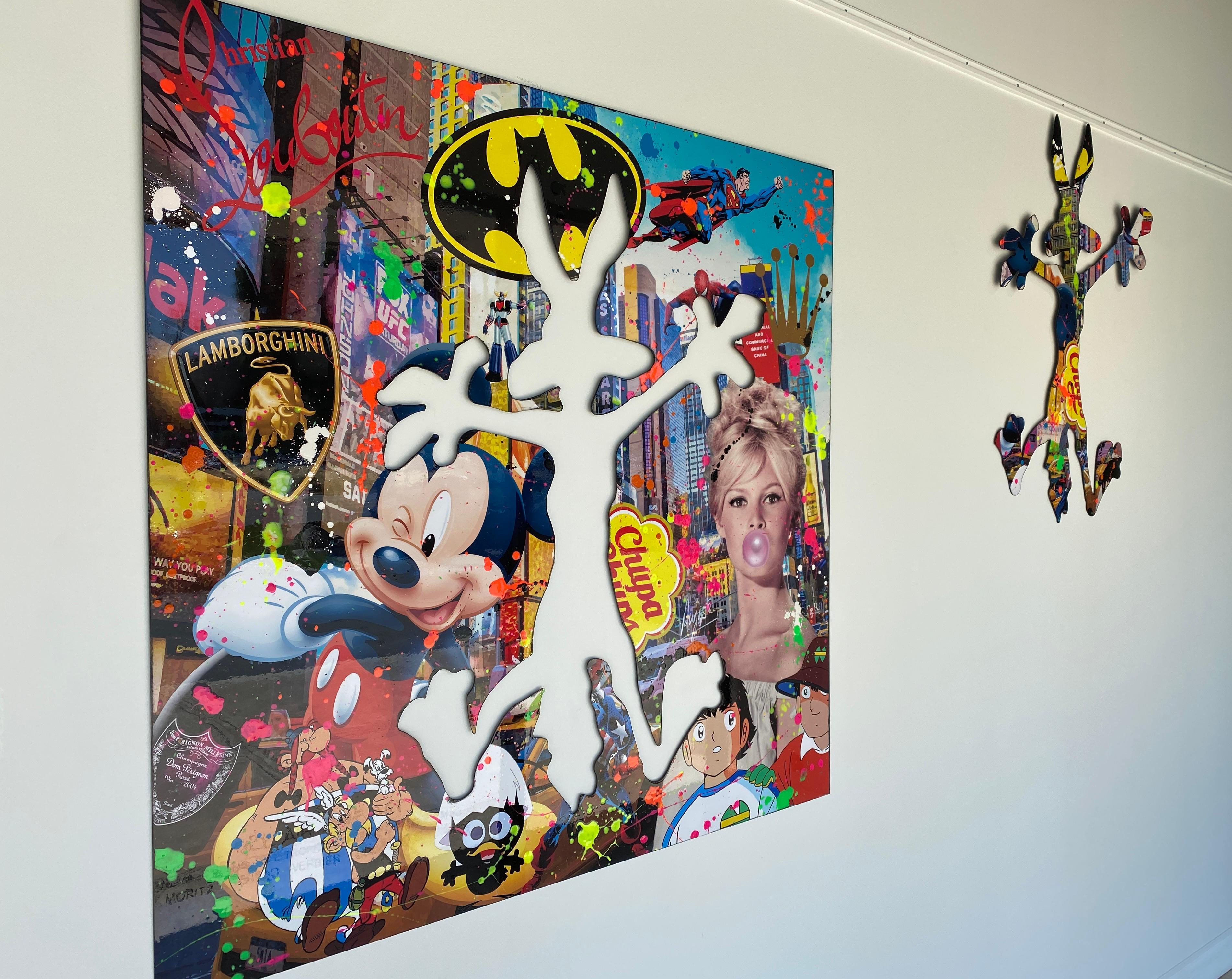 Mickey and Bardot - Mixed Media Art by Auguste