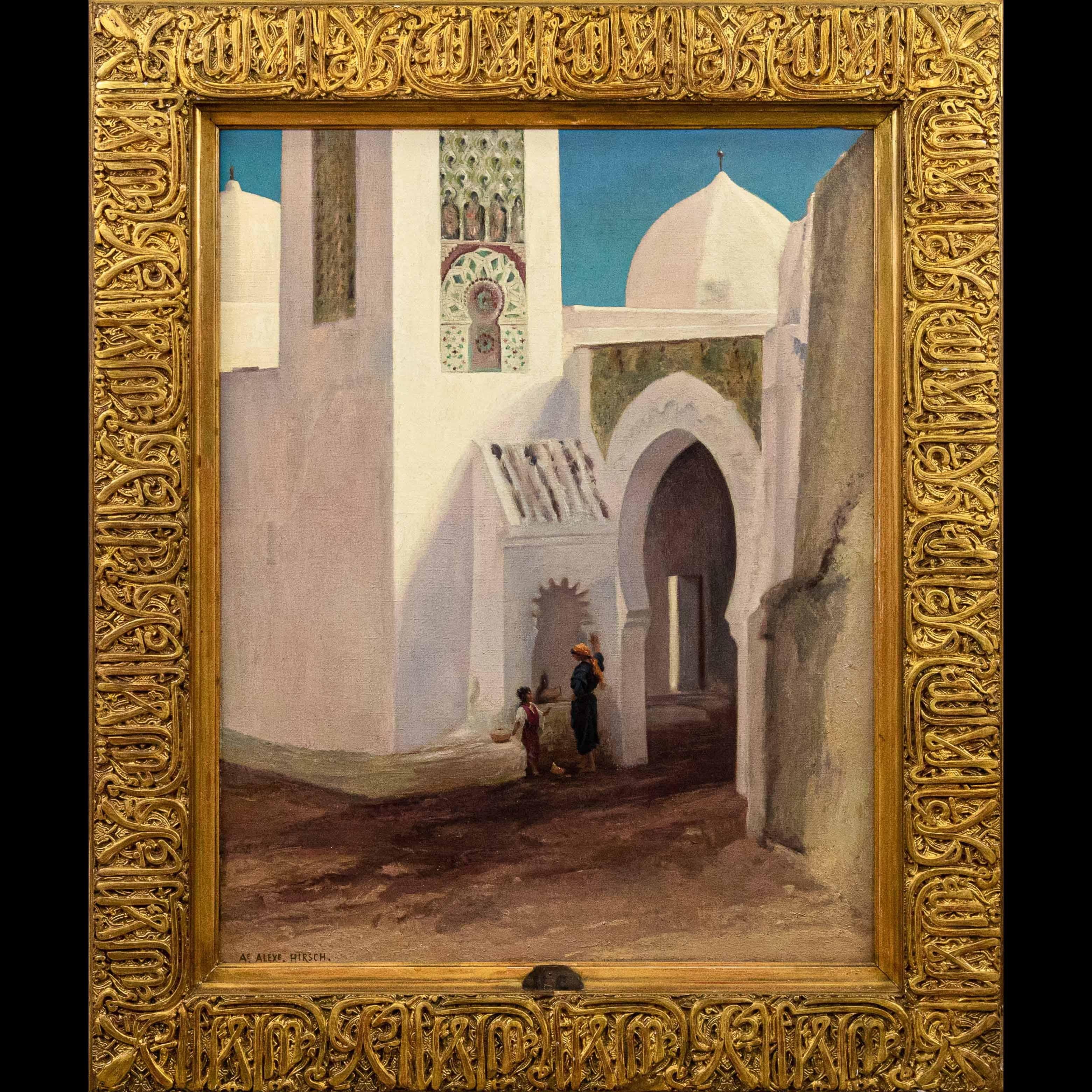 By Auguste-Alexandre Hirsch, Arabic Scene - Painting by Auguste-Alexandre Hirsch 