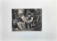 The Workshop - Original Lithograph by Auguste Andrieux - 1852
