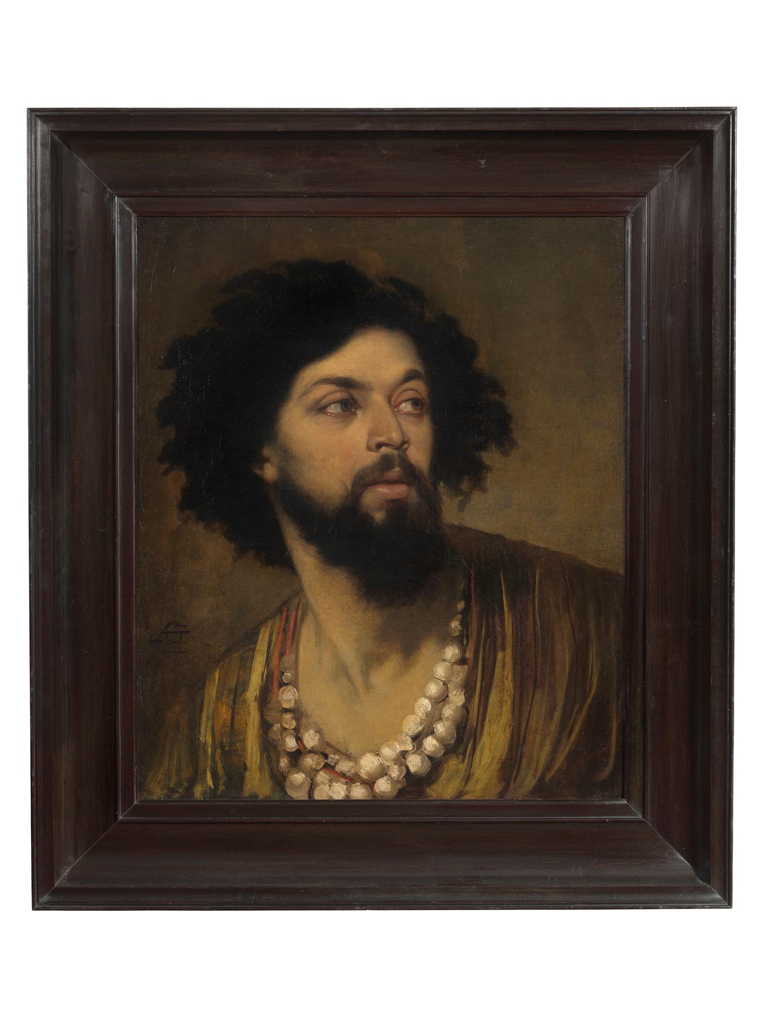 Self-Portrait come orientale - Painting di Auguste-Barthélemy Glaize