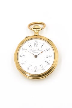 Auguste Baud Engraved Shooting Medal Winner Gold Pocket Watch, 1895