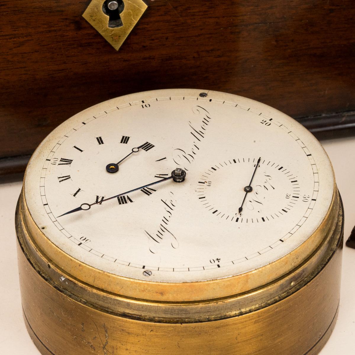Auguste Berthoud. Ein seltenes antikes EXPERIMENTALES Marinechronometer von 1840 im Angebot 12