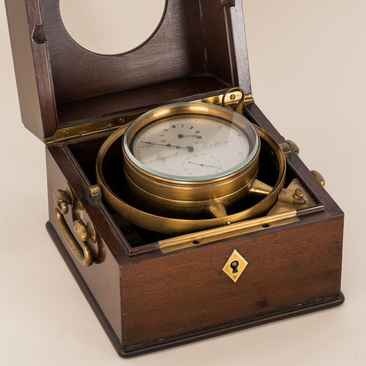 Auguste Berthoud. A Rare Antique Experimental Marine Chronometer C1840 For Sale 4