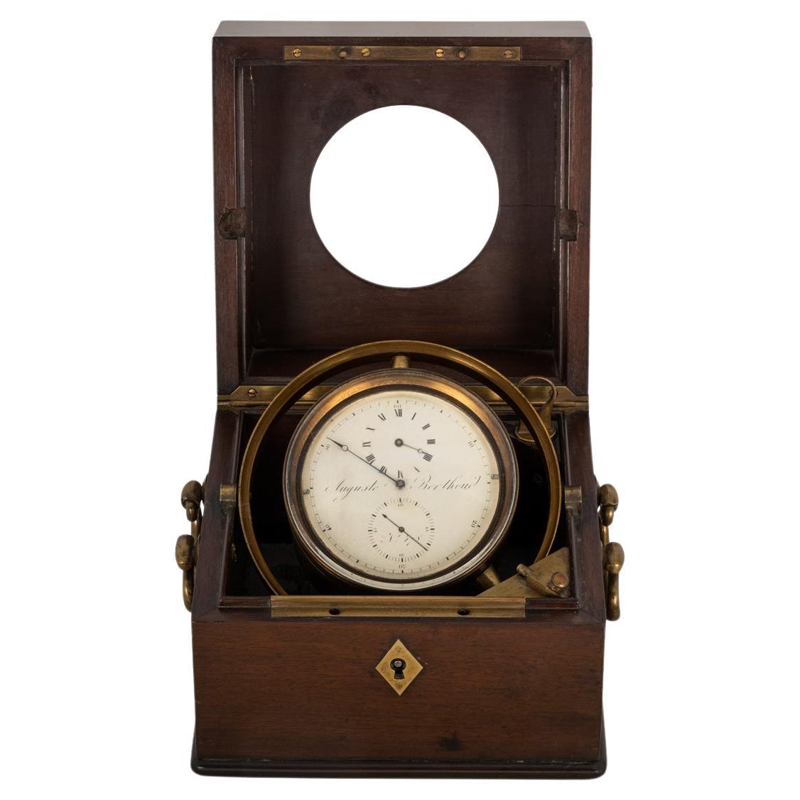 Auguste Berthoud. A Rare Antique Experimental Marine Chronometer C1840 For Sale