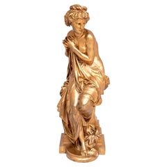 Antique Auguste Carrier "Bathing Venus" Gilt Bronze