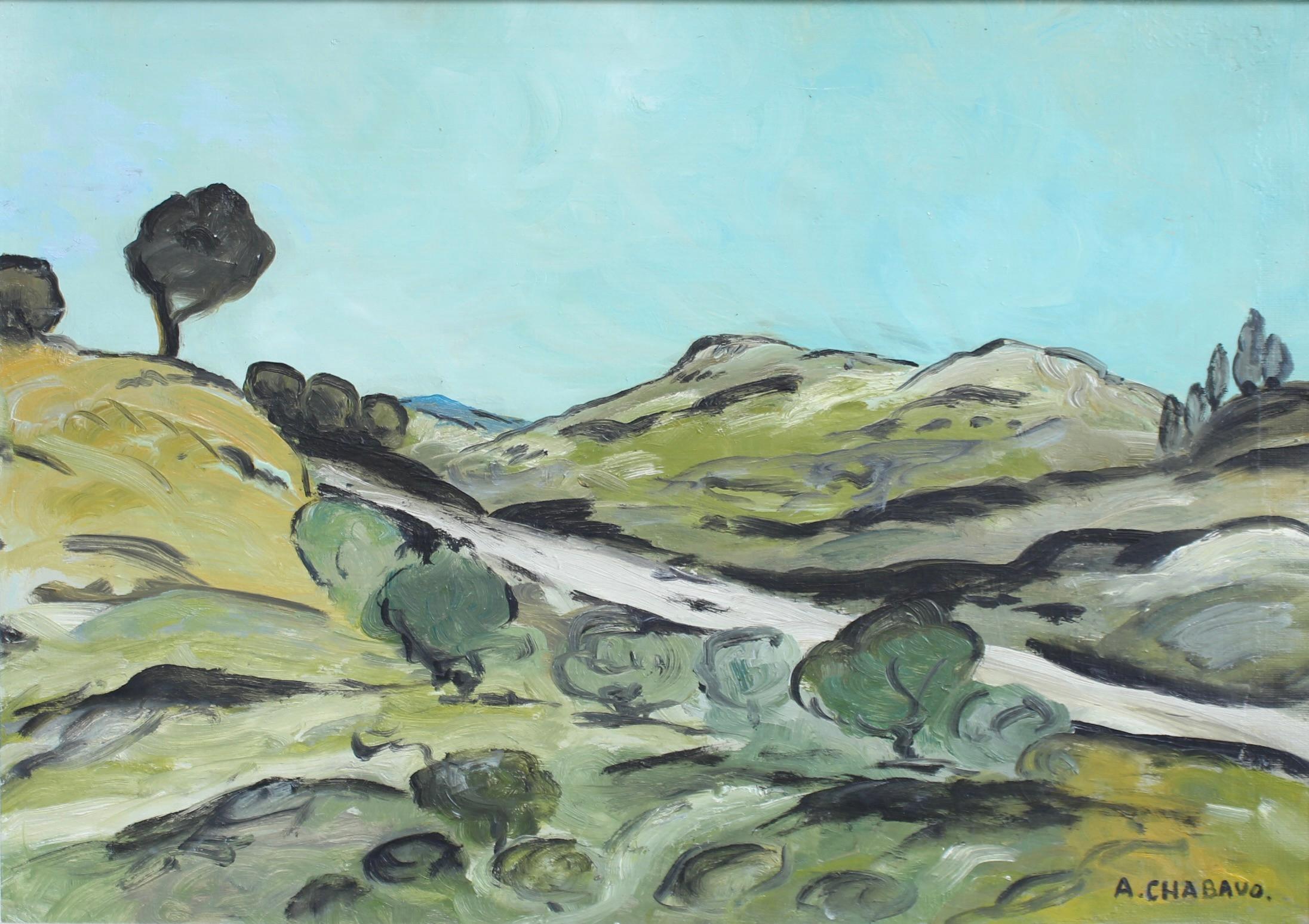 Gamma Les Alpilles in Provenza - Painting Moderno di Auguste Chabaud