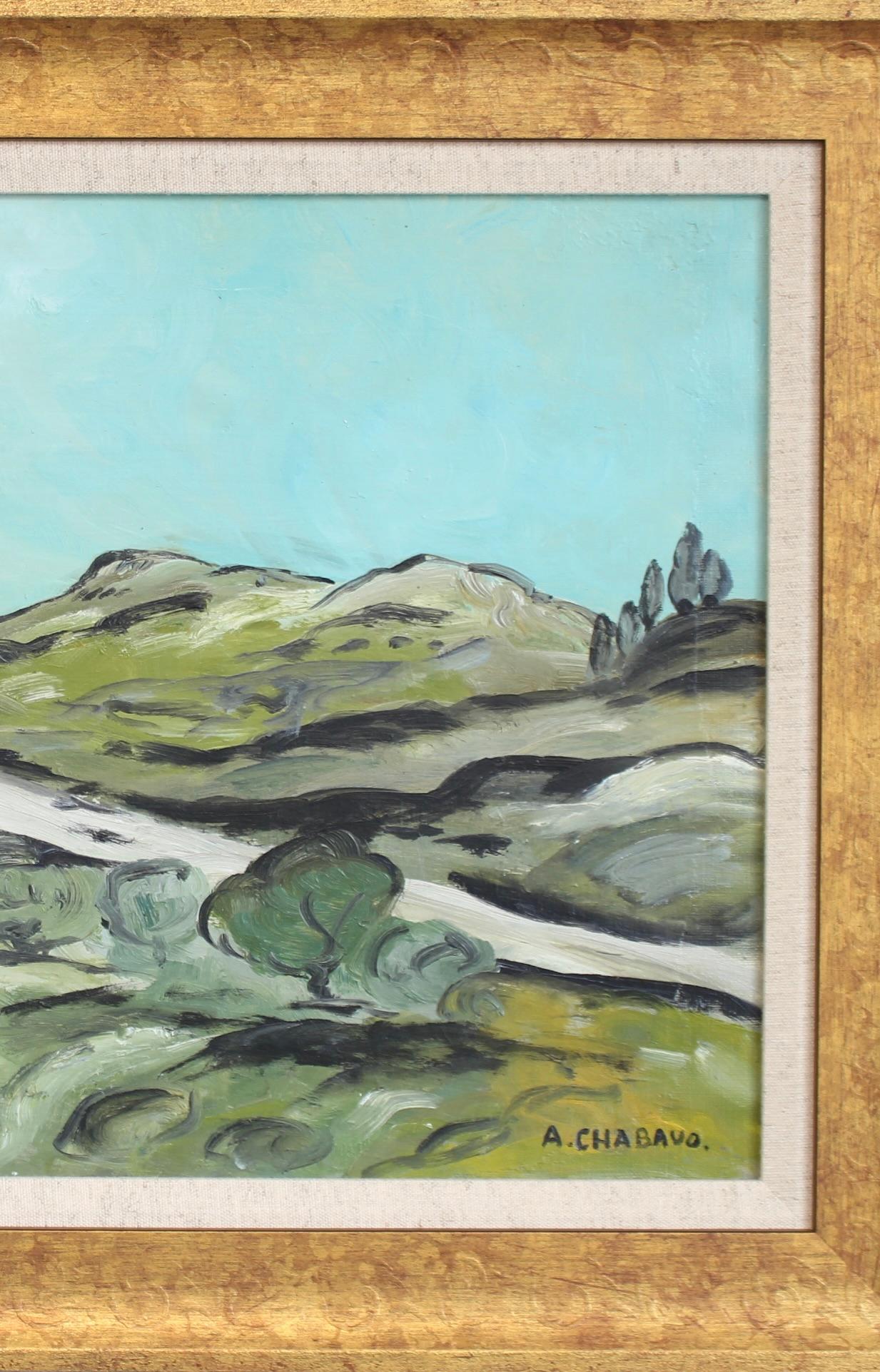 'Catena delle Alpilles in Provenza', olio su tavola, di Auguste Chabaud (1951). Questa opera d'arte raffigura la catena delle 