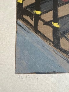 La Réception Lithographie, style cubiste, début du 20e siècle