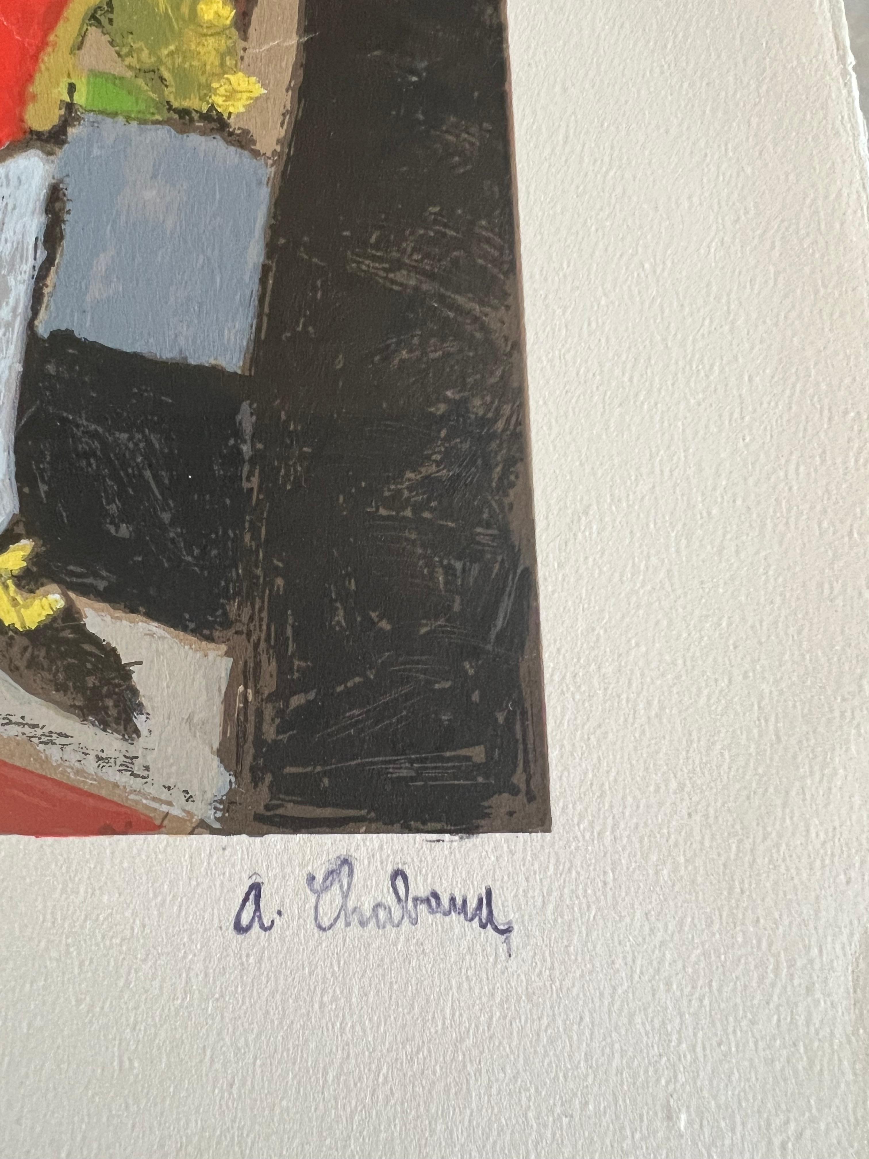 La Re'cepción - Print Cubista de Auguste Chabaud