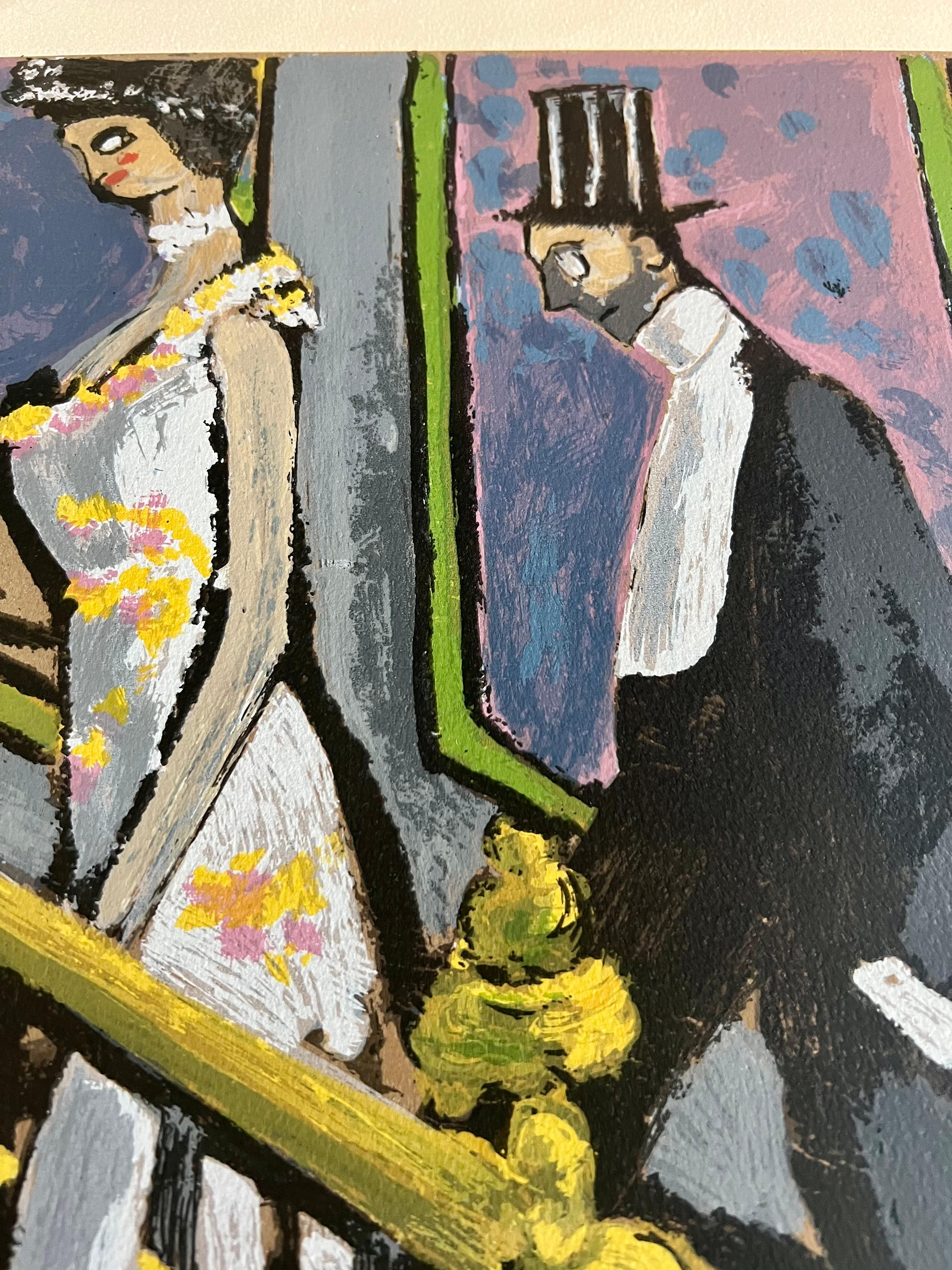 Auguste Chabaud nació en Nimes (Francia) y asistió a la Escuela de Bellas Artes de Aviñón y París. Vivió en la zona de Montmarte, donde tenía un estudio y pintó varias escenas de la vida parisina. Esta pieza pertenece a mi colección privada desde