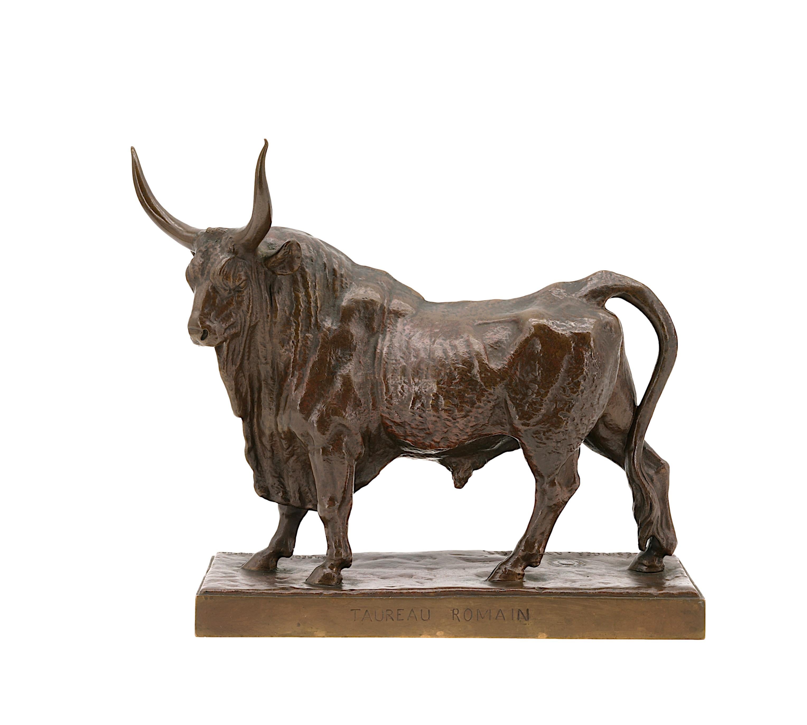 Auguste Clésinger (francese, 1814-1883)  Roman Bull, 1858  Scultura in bronzo in vendita 6