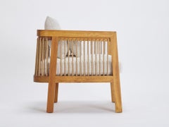 Auguste Contemporary Outdoor Armchair in Solid Iroko Wood by Reda Amalou Design