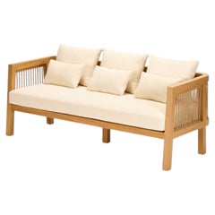 Auguste Contemporary Solid Oak and Tensioned Cord Sofa by Reda Amalou Design