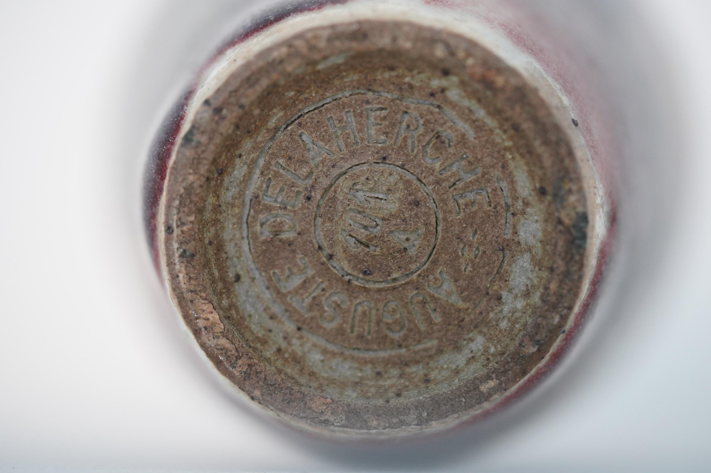 Vaso in miniatura in gres di Auguste Delaherche, smalto color sangue di bue, Francia, 1890-1900 in vendita 8