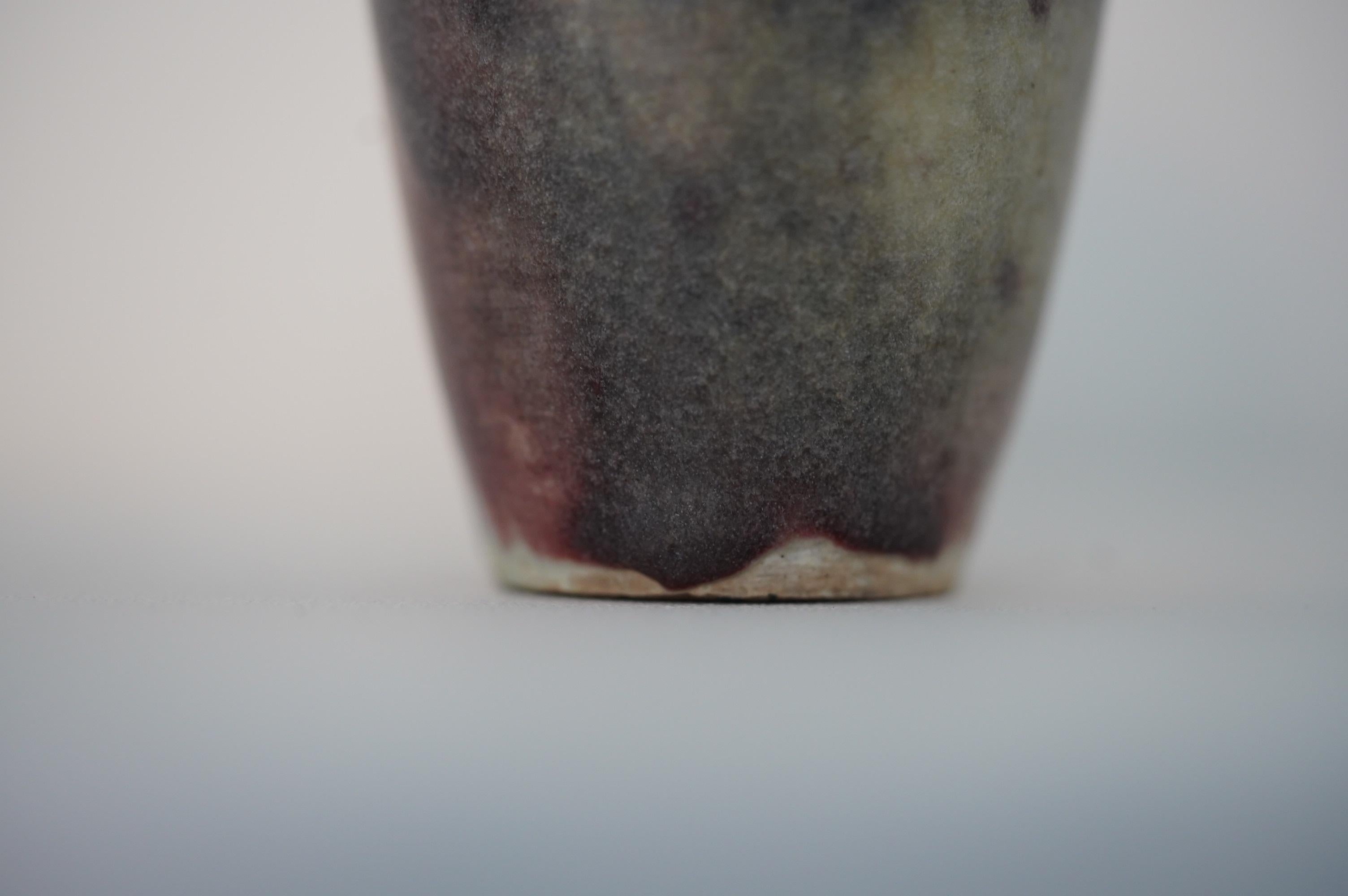 Vaso in miniatura in gres di Auguste Delaherche, smalto color sangue di bue, Francia, 1890-1900 in vendita 1