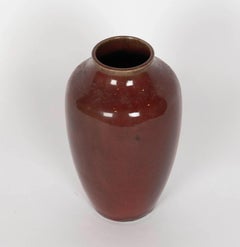 Auguste Delaherche - Raro vaso in gres smaltato "Sang de Boeuf" color sangue di bue, Francia