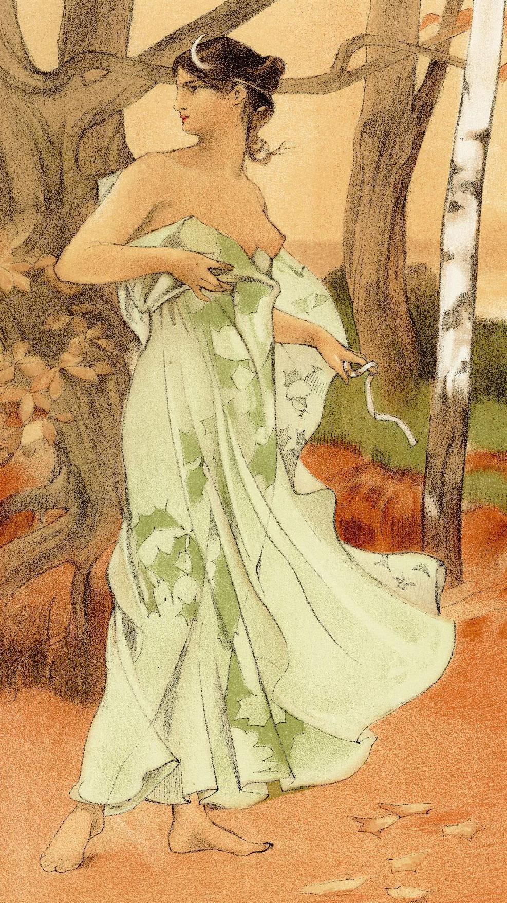 Artemis (Beige), Nude Print, von Auguste Donnay