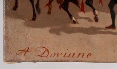 Parade in Geneva, 19th Century European Historical Oil Painting