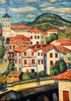 Original Vintage Railway Travel PosterBasque Country France SNCF Auguste Durel